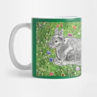 Rabbit on the Lawn Mug